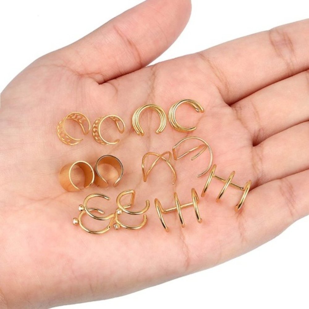 6 Set Cuffs  Earrings Men Women